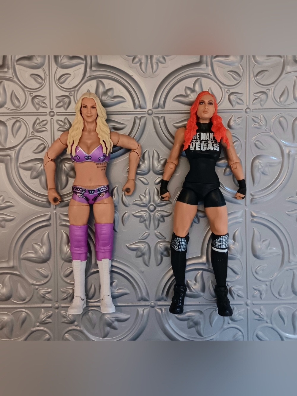 Becky Lynch Charlotte Flair 2 WWE Action Figure lot MATTEL wrestling